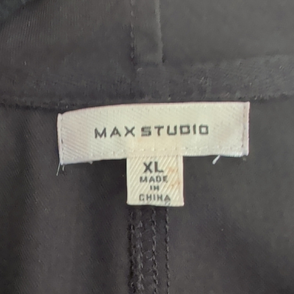 MAX STUDIO Black Open Drape Lapel Blazer Jacket XL - Picture 8 of 9